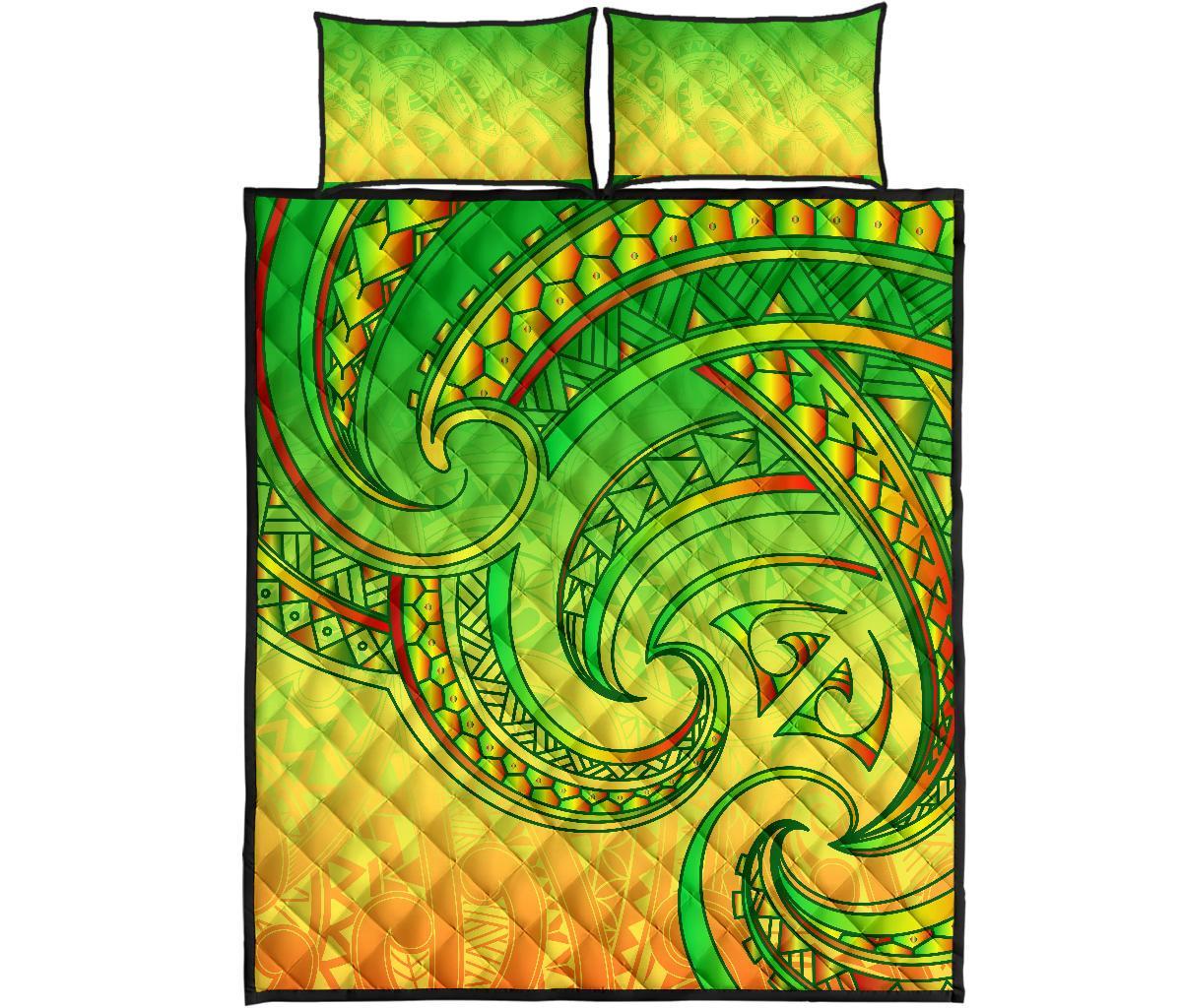 New Zealand Maori Mangopare Quilt Bed Set Polynesian - Rasta - Polynesian Pride