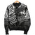 American Samoa Polynesian Custom Personalised Men's Bomber Jacket - Eagle Tribal Pattern Black - Polynesian Pride