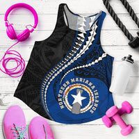 Northern Mariana Islands Women's Racerback Tank Kanaloa Tatau Gen MP Art - Polynesian Pride