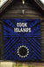 Cook Island Premium Quilt - Seal With Polynesian Tattoo Style ( Blue) - Polynesian Pride