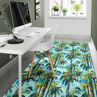 Tropical Palm Trees Blue Rug - Polynesian Pride