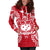 Samoa Polynesian Hoodie Dress Map Red White - Polynesian Pride