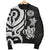 American Samoa Men's Bomber Jacket - White Tentacle Turtle - Polynesian Pride