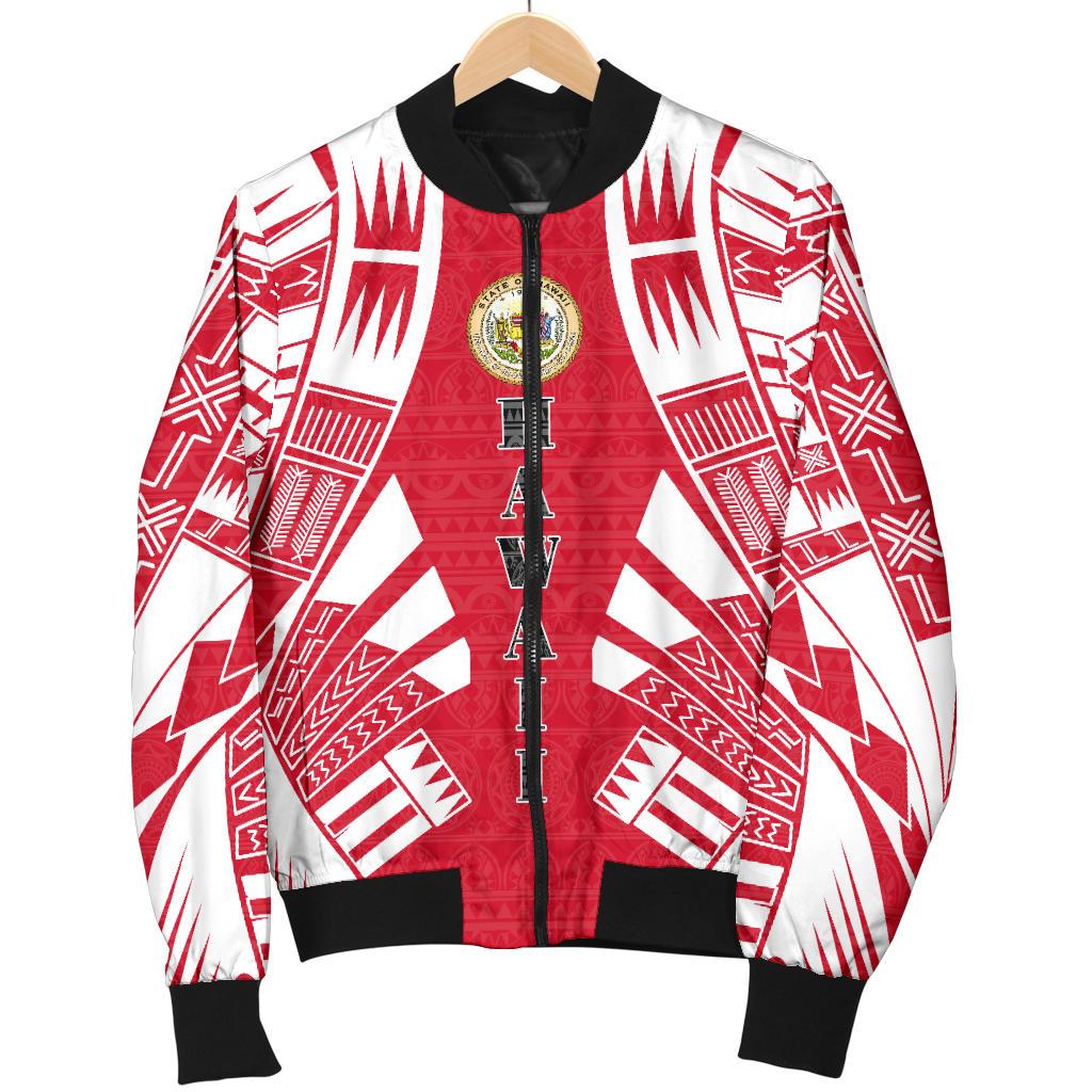 Hawaii Men Bomber Jackets - Polynesian Tattoo Flag - Polynesian Pride