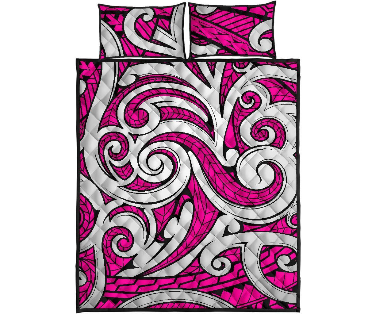 Hawaii Quilt Bed Set Polynesia Maori Ethnic Ornament AH - Polynesian Pride