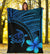 Hawaii Premium Blanket - Hawaii Turtle Plumeria Blue - Polynesian Pride