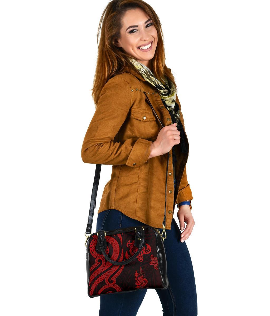 New Caledonia Shoulder Handbag - Red Tentacle Turtle - Polynesian Pride
