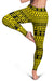 Polynesian Tattoo Tribal Yellow Hawaii Women's Leggings AH - Polynesian Pride