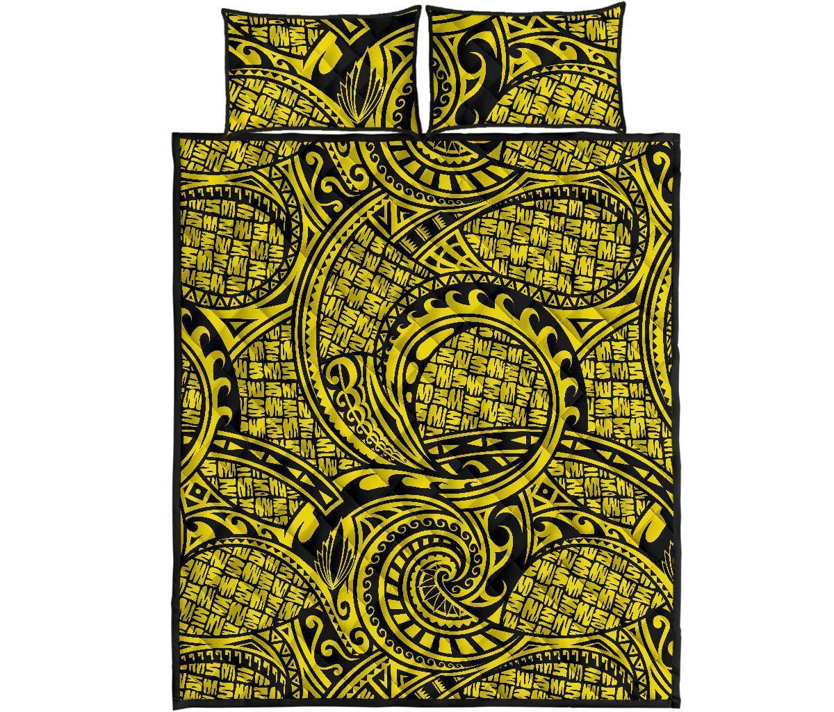 Hawaii Quilt Bed Set Polynesia Maori Lauhala AH - Polynesian Pride