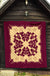 Hawaii Premium Quilt - Hawaiian Quilt Plumeria Medallion Burgundy - AH - Polynesian Pride