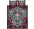 Hawaii Polynesian Quilt Bed Set - Hawaiian Gray Tiki Face Dark Red Version - Polynesian Pride