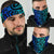 Light Maori Tattoo Bandana - Blue - Polynesian Pride