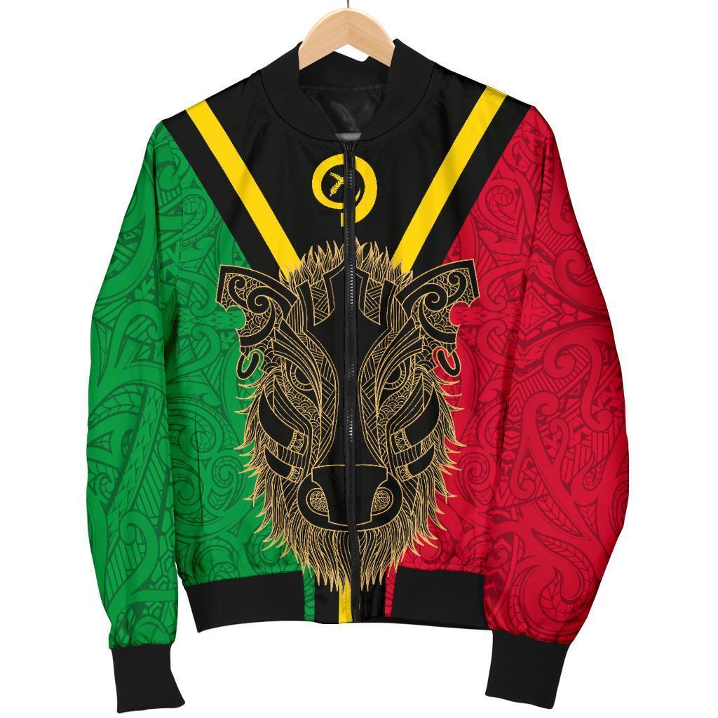 Vanuatu Men's Bomber Jacket Boar - Pig Tusk - Polynesian Pride