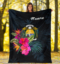 Nauru Polynesian Premium Blanket - Tropical Flower - Polynesian Pride