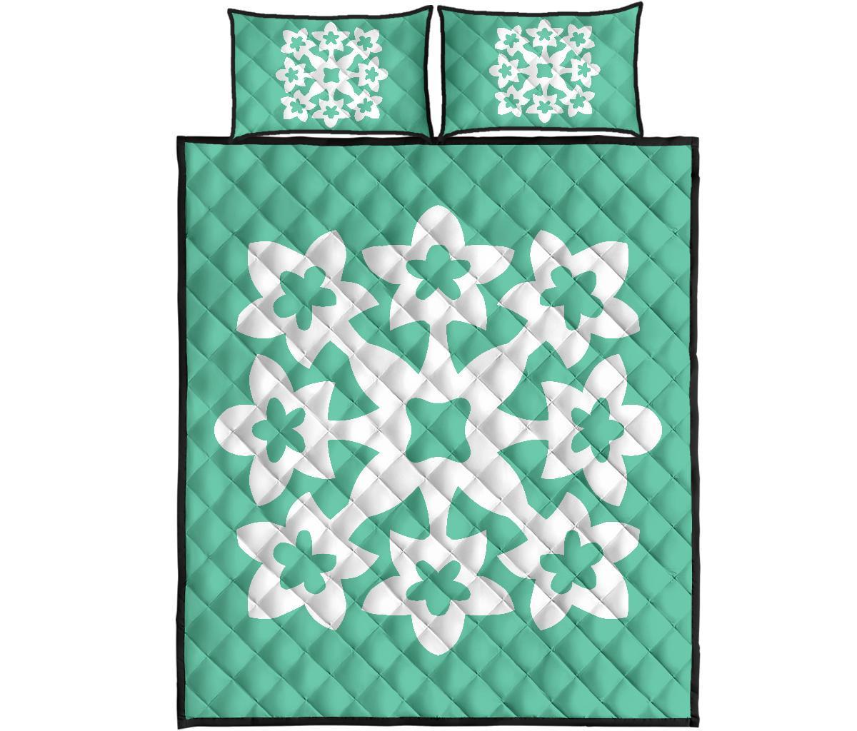 Hawaiian Quilt Bed Set Royal Pattern - Seafoarm - A1 Style Seafoarm - Polynesian Pride