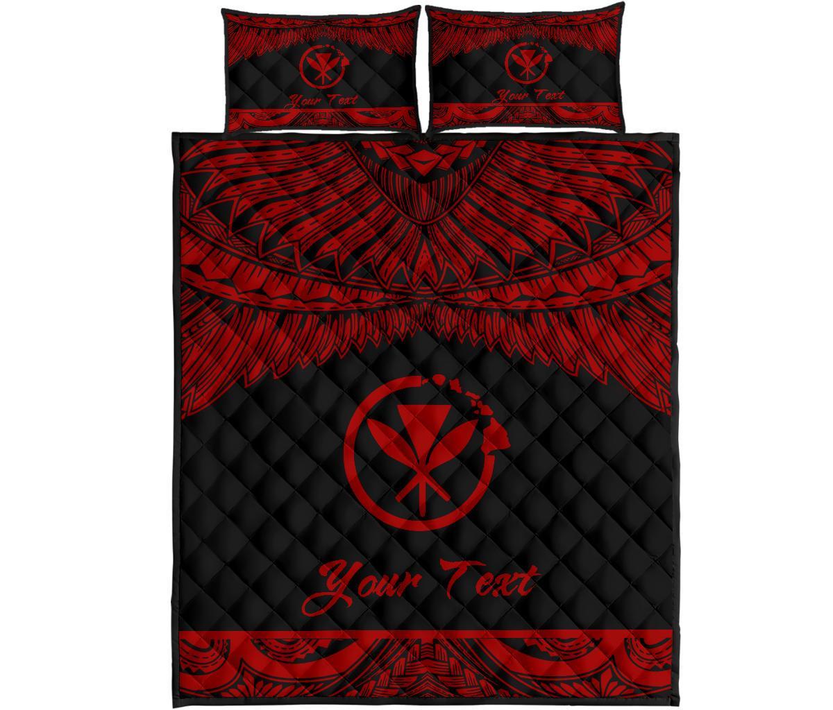 Hawaii Polynesian Custom Personalised Quilt Bed Set - Hawaii Pride Red Version - Polynesian Pride