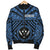 Kosrae Men's Bomber Jacket - Kosrae Flag In Polynesian Tattoo Style (Blue) - Polynesian Pride