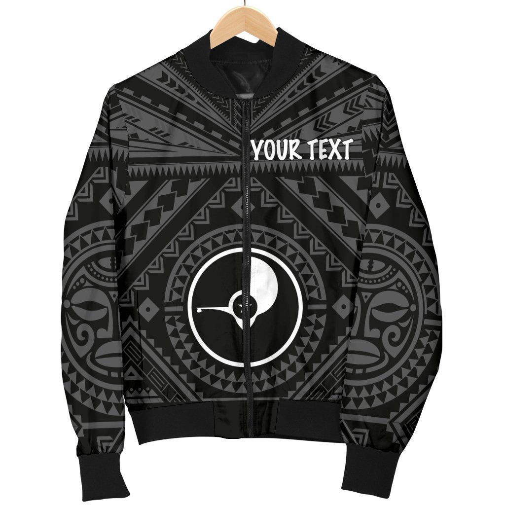 Yap Personalised Men's Bomber Jacket - Yap Seal With Polynesian Tattoo Style - Polynesian Pride