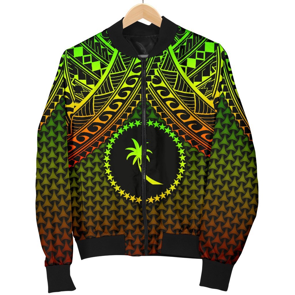 Polynesian Chuuk Men's Bomber Jacket - Reggae Vintage Polynesian Patterns - Polynesian Pride