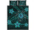 Hawaii Mix Polynesian Turtle Plumeria Quilt Bed Set - AH - Nick Style - Turquoise Turquoise - Polynesian Pride