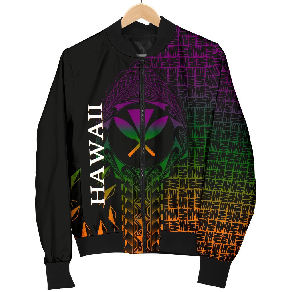 Hawaii Men's Bomber Jacket - Kanaka Maoli Rocket Style - Polynesian Pride