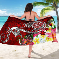 Tahiti Sarong - Turtle Plumeria (Red) - Polynesian Pride