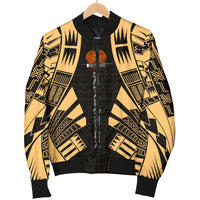 Papua New Guinea Men Bomber Jackets - Polynesian Tattoo Gold - Polynesian Pride