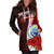 Federated States Of Micronesia Hoodie Dress - Coat Of Arm With Hibiscus - Polynesian Pride