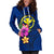 Hawaii Polynesian Women's Hoodie Dress - Floral With Seal Blue - Polynesian Pride