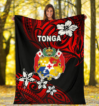 Mate Ma'a Tonga Rugby Premium Blanket Polynesian Unique Vibes - Red - Polynesian Pride