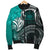 Samoa Men's Bomber Jacket - Samoa Seal Wave Style (Green) - Polynesian Pride