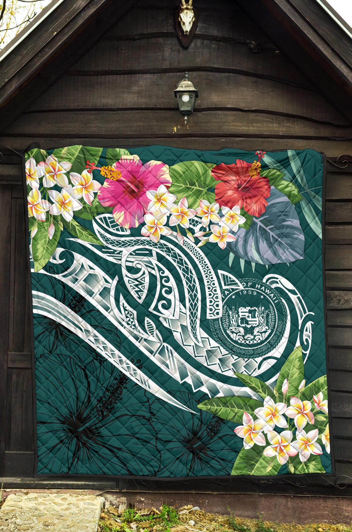 Polynesian Hawaii Premium Quilt - Summer Plumeria - Polynesian Pride