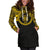 Niue Women Hoodie Dress - Niue Coat Of Arms Polynesian Gold Black - Polynesian Pride