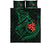 Hawaiian Polynesian Quilt Bed Set - Kanaka Maoli & Green Manta Ray Turtle Tentacle - Polynesian Pride