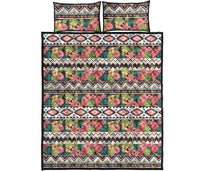 Hawaii Quilt Bed Set Hibiscus Ethnic Mix Tropical Flower AH - Polynesian Pride