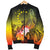 Cook Islands Custom Personalised Men's Bomber Jacket - Humpback Whale with Tropical Flowers (Yellow) - Polynesian Pride