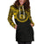 Hawaii Women Hoodie Dress - Hawaii Coat Of Arms Polynesian Gold Black - Polynesian Pride