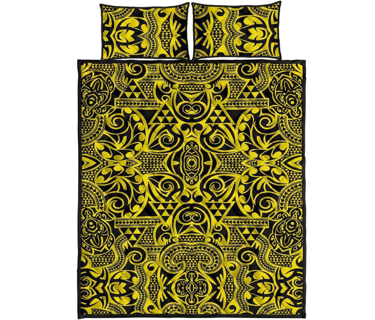 Hawaii Quilt Bed Set Polynesia Kakau Turtle AH - Polynesian Pride