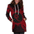 Chuuk Polynesian Hoodie Dress Map Red - Polynesian Pride