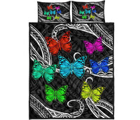 Hawaii Polynesian Butterflies Quilt Bed Set - Polynesian Pride