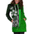 Federated States of Micronesia Women's Hoodie Dress Green - Turtle With Hook - Polynesian Pride