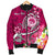 FSM Custom Personalised Men's Bomber Jacket - Turtle Plumeria (PINK) - Polynesian Pride