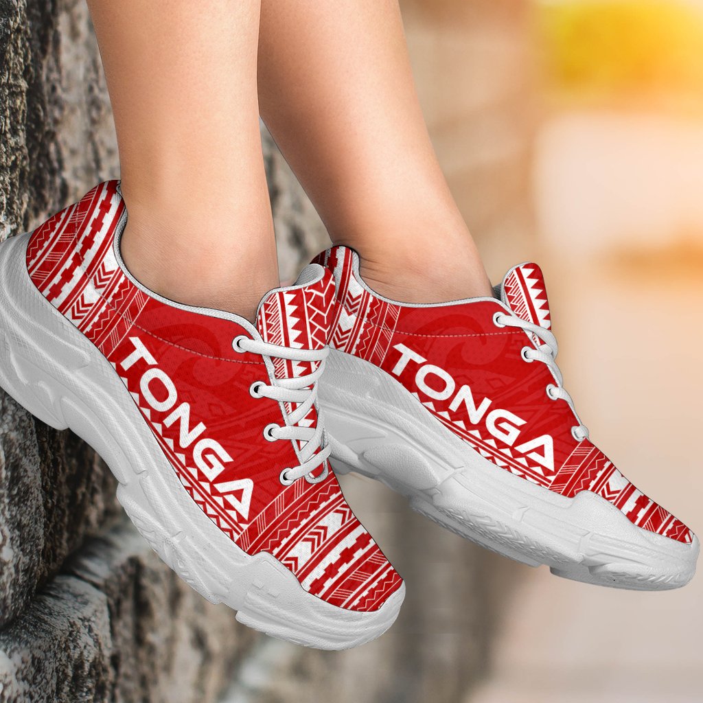 Tonga Chunky Sneakers - Polynesian Chief Flag Version - Polynesian Pride