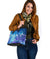 Personalized - Hawaii Turtle Jellyfish Coral Galaxy Small Leather Tote - Polynesian Pride