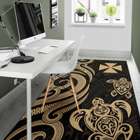 Wallis and Futuna Area Rug - Gold Tentacle Turtle - Polynesian Pride