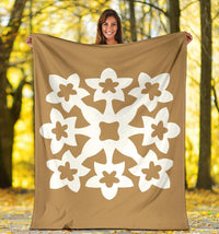 Hawaiian Premium Blanket Royal Pattern - Gold - A1 Style - Polynesian Pride