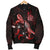 New Caledonia Polynesian Men's Bomber Jacket - Turtle With Blooming Hibiscus Red - Polynesian Pride