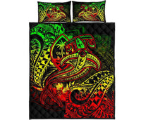 Guam Polynesian Quilt Bed Set - Reggae Shark Polynesian Tattoo - Polynesian Pride