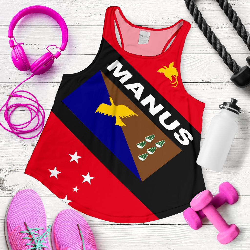 Papua New Guinea Women's Racerback Tank - Manus Province Red - Polynesian Pride
