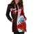 Federated States Of Micronesia Custom Personalised Hoodie Dress - Coat Of Arm With Hibiscus - Polynesian Pride